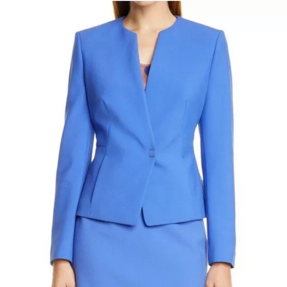 Hugo Boss Jackets & Blazers - Boss Hugo Boss Jisula Collarless Ponte Suit Jacket
